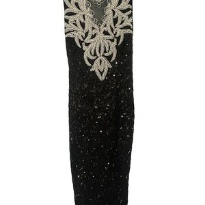 Lillie Rubin Black and Silver Sequin Dress